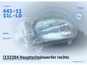 (132284 Hauptscheinwerfer rechts VW Golf III (1H) 4411-111-LD) 441-1111L-LD