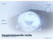 Hauptscheinwerfer rechts VW Golf II (19E)