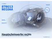 Hauptscheinwerfer rechts FORD Sierra (GBG, GBG 4) 87BG13N010AA