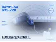 Außenspiegel rechts SUZUKI Liana Kombi (ER) 84701-54G91-Z2U