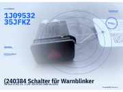 (240384 Schalter für Warnblinker VW Golf IV (1J) 1J0953235J FKZ) 1J0953235J FKZ