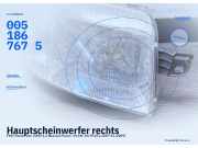 Hauptscheinwerfer rechts FIAT Panda Van (169) 0051867675