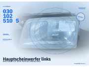 Hauptscheinwerfer links OPEL Kadett E 0301025105