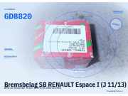 Bremsbelag SB RENAULT Espace I (J 11/13) GDB820