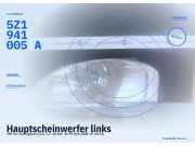 Hauptscheinwerfer links VW Fox Schrägheck (5Z) 5Z1941005A