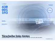 Türscheibe links hinten MERCEDES-BENZ C-Klasse T-Modell (S203) A203735091 43R001193