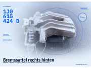 Bremssattel rechts hinten SKODA Fabia II (542) 1J0615424H 1J0615424D