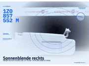 Sonnenblende rechts SKODA Octavia I Kombi (1U) 1Z0857552M
