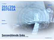 Sonnenblende links VW Transporter T3 Bus 251/256857551A