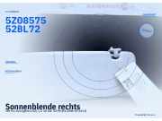 Sonnenblende rechts VW Fox Schrägheck (5Z) 5Z9857552 L72 5Z0857552B L72