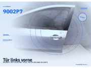 Tür links vorne PEUGEOT 307 9002S8 9002P7
