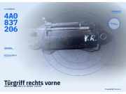 Türgriff rechts vorne AUDI A4 (8D, B5) 4A0837206
