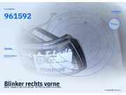 Blinker rechts vorne SEAT Toledo I (1L) 961592