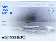 Wischerarm hinten AUDI A3 (8L) 8D9955407A