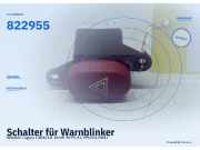 Schalter für Warnblinker RENAULT Laguna I (B56) 822955
