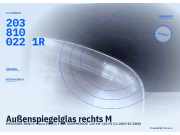 Außenspiegelglas rechts MERCEDES-BENZ E-Klasse (W211) 2038100221R