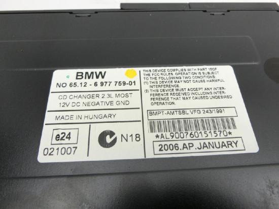 BMW E91 330XD 05-08 6-Fach CD-Wechsler Wechsler orig. Bild BMW E91 330XD 05-08 6-Fach CD-Wechsler Wechsler orig.