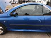 Peugeot 206CC Typ 2D Tür vorn links Fahrertür im Rohbau KMF Poseidon Blau Met