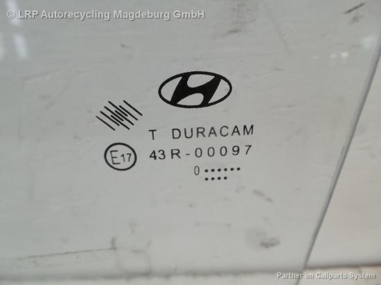 Hyundai i20 PB Türscheibe Tür hinten links Scheibe Fondtürscheibe Klarglas Bild Hyundai i20 PB Türscheibe Tür hinten links Scheibe Fondtürscheibe Klarglas