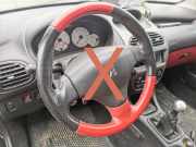 Peugeot 206 CC Lenkrad Leder Lederlenkrad rot schwarz gelocht