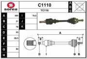 Antriebswelle links vorne Citroen C15 (VD) 213.C1110