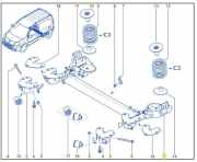 Achse hinten Renault Kangoo II Rapid (FW0) 430008385R