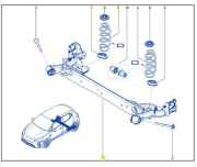 Achse hinten Renault Clio V (BF) 555113834R