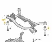 Achse hinten Audi Q3 (F3) 3Q0505235AH