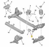 Achse hinten Peugeot 2008 () 1607197380