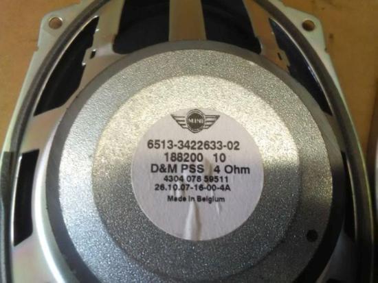 Lautsprecher Satz MINI MINI (R56) ONE 70 KW 3422633-02 Bild Lautsprecher Satz MINI MINI (R56) ONE 70 KW 3422633-02