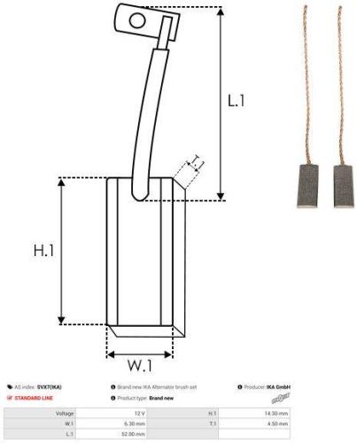 Kohlebürste, Generator Bild Kohlebürste, Generator