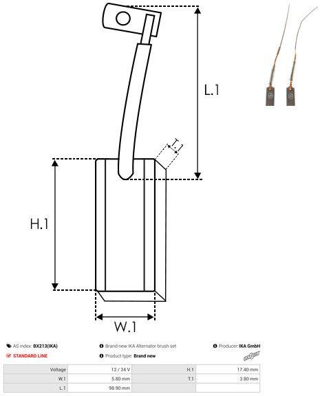 Kohlebürste, Generator