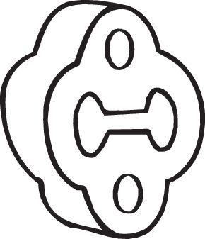 Gummistreifen, Abgasanlage Bild Gummistreifen, Abgasanlage