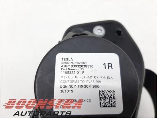 Sicherheitsgurt rechts vorne Tesla Model 3 5YJ3 108127901G Bild Sicherheitsgurt rechts vorne Tesla Model 3 5YJ3 108127901G
