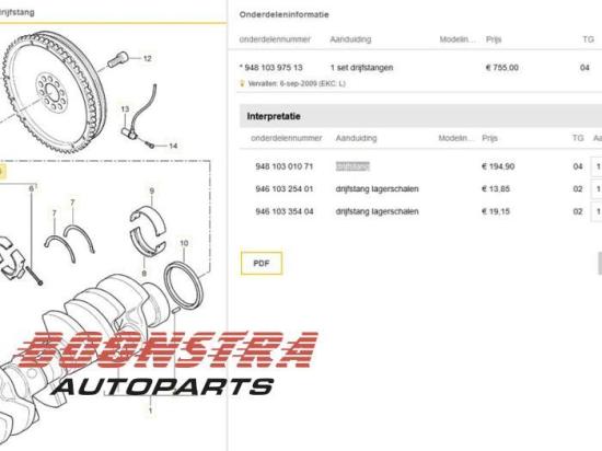 Pleuellager Porsche Cayenne 1 9PA 94810301071 Bild Pleuellager Porsche Cayenne 1 9PA 94810301071