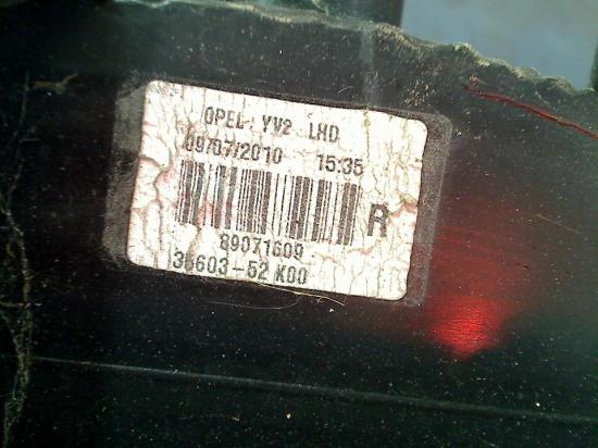 Rücklicht Rechts 89071614 Opel Agila (B) Großraumlimousine 1.2 16V (K12B(Euro 4) 2010-09 Bild Rücklicht Rechts 89071614 Opel Agila (B) Großraumlimousine 1.2 16V (K12B(Euro 4) 2010-09