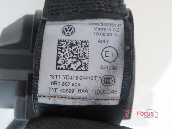Sicherheitsgurt links hinten VW Polo V 6R, 6C 34035147 Bild Sicherheitsgurt links hinten VW Polo V 6R, 6C 34035147