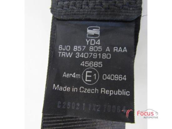 Sicherheitsgurt links hinten Seat Ibiza IV SportCoupe 6J 6J0857805A Bild Sicherheitsgurt links hinten Seat Ibiza IV SportCoupe 6J 6J0857805A