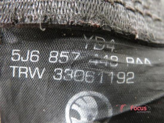 Sicherheitsgurt rechts hinten Skoda Fabia II Kombi 545 5J6857448 Bild Sicherheitsgurt rechts hinten Skoda Fabia II Kombi 545 5J6857448