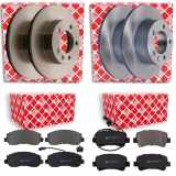 FEBI BILSTEIN Bremsbelagsatz, Scheibenbremse 16843 + Bremsscheibe 40093 + Bremsbelagsatz, Scheibenbremse 16845 + Bremsscheibe 39346