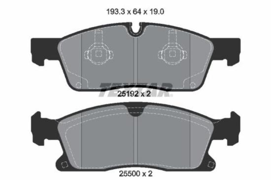 TEXTAR Warnkontakt, Bremsbelagverschleiß 98040100 + Bremsscheibe 92254405 + Bremsbelagsatz, Scheibenbremse 2519201 Bild TEXTAR Warnkontakt, Bremsbelagverschleiß 98040100 + Bremsscheibe 92254405 + Bremsbelagsatz, Scheibenbremse 2519201