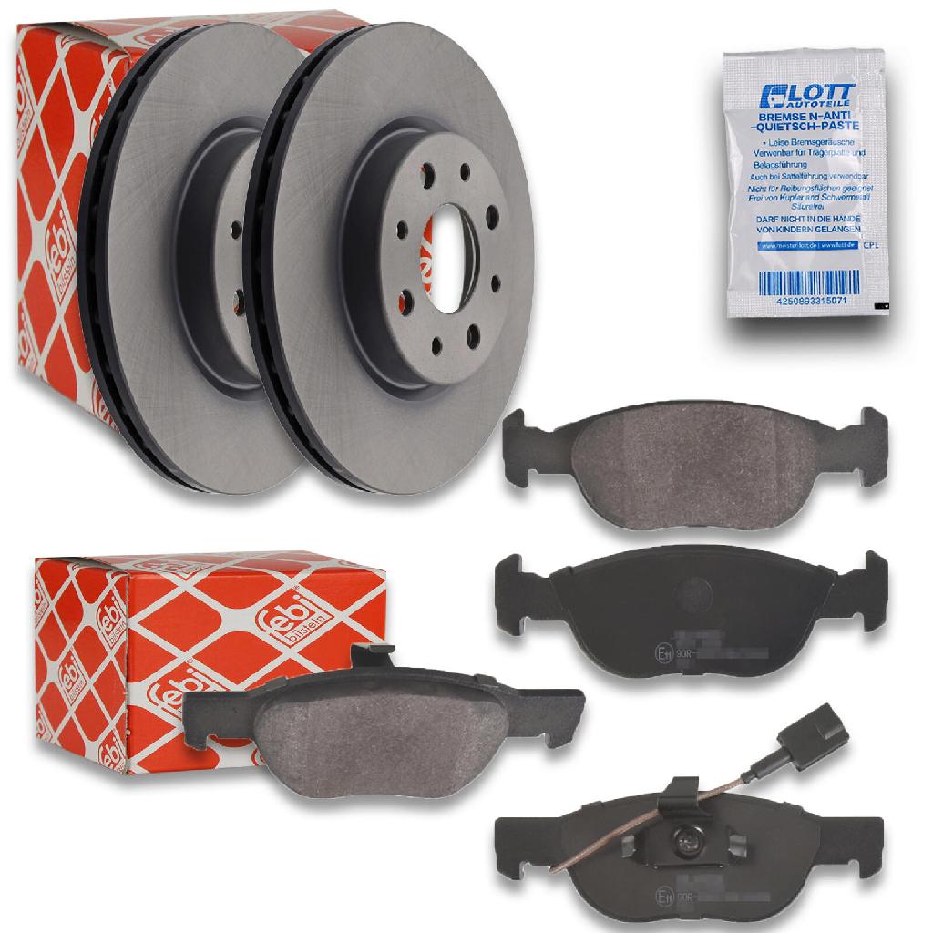 FEBI BILSTEIN Bremsscheibe 10617 + Bremsbelagsatz, Scheibenbremse 16089