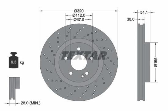 TEXTAR Warnkontakt, Bremsbelagverschleiß 98048700 + Bremsbelagsatz, Scheibenbremse 2486901 + Bremsscheibe 92262105 Bild TEXTAR Warnkontakt, Bremsbelagverschleiß 98048700 + Bremsbelagsatz, Scheibenbremse 2486901 + Bremsscheibe 92262105