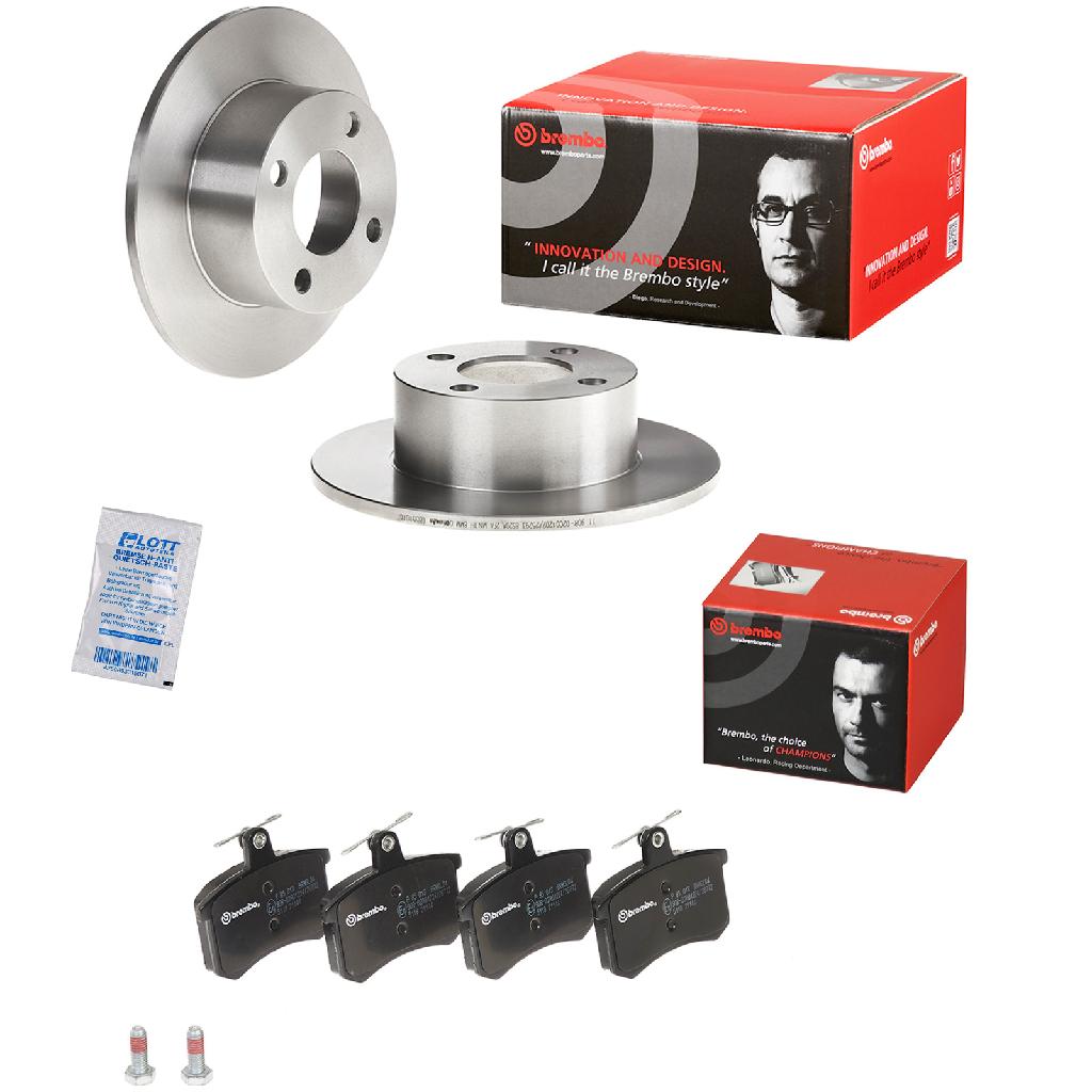 BREMBO Bremsbelagsatz, Scheibenbremse P 85 013 + Bremsscheibe 08.5510.10