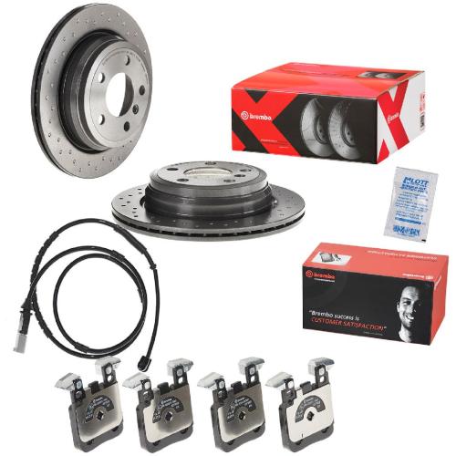 BREMBO Bremsscheibe 09.B338.1X + Bremsbelagsatz, Scheibenbremse P 06 087 + Warnkontakt, Bremsbelagverschleiß A 00 474 Bild BREMBO Bremsscheibe 09.B338.1X + Bremsbelagsatz, Scheibenbremse P 06 087 + Warnkontakt, Bremsbelagverschleiß A 00 474