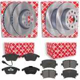 FEBI BILSTEIN Bremsbelagsatz, Scheibenbremse 16540 + Bremsscheibe 24384 + Bremsbelagsatz, Scheibenbremse 16502 + Bremsscheibe 36215