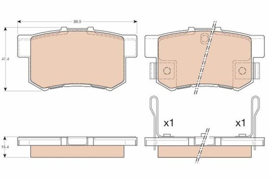 TRW Bremsbelagsatz, Scheibenbremse GDB3175 + Bremsscheibe DF4402 Bild TRW Bremsbelagsatz, Scheibenbremse GDB3175 + Bremsscheibe DF4402