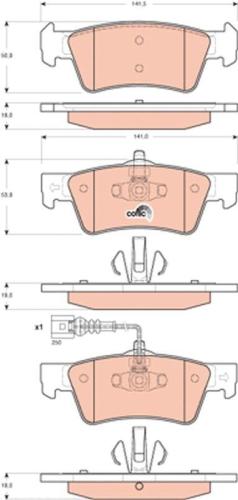 TRW Bremsscheibe DF4718S + Bremsbelagsatz, Scheibenbremse GDB1671 Bild TRW Bremsscheibe DF4718S + Bremsbelagsatz, Scheibenbremse GDB1671