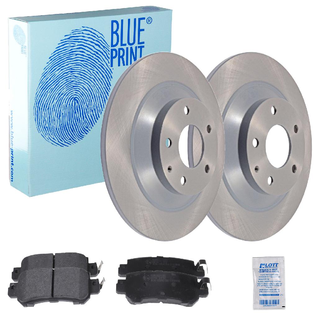 BLUE PRINT Bremsbelagsatz, Scheibenbremse ADM542105 + Bremsscheibe ADM543124