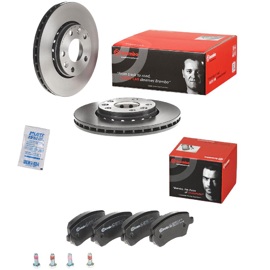 BREMBO Bremsbelagsatz, Scheibenbremse P 68 033 + Bremsscheibe 09.A727.11